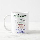 Mahoney Wappen Kaffeetasse (Links)