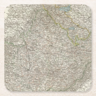 Mahren, Oesterr Schlesien Rechteckiger Pappuntersetzer