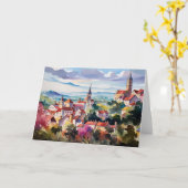 Mährisches Dorf Karte (Gelbe Blume)