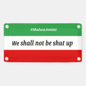 MahsaAmini - Wir werden nicht die Klappe halten Banner (Horizontal)