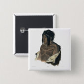 Mahsette-Kuiuab, Leiter des Cree-amerikanischen Button (Vorne & Hinten)