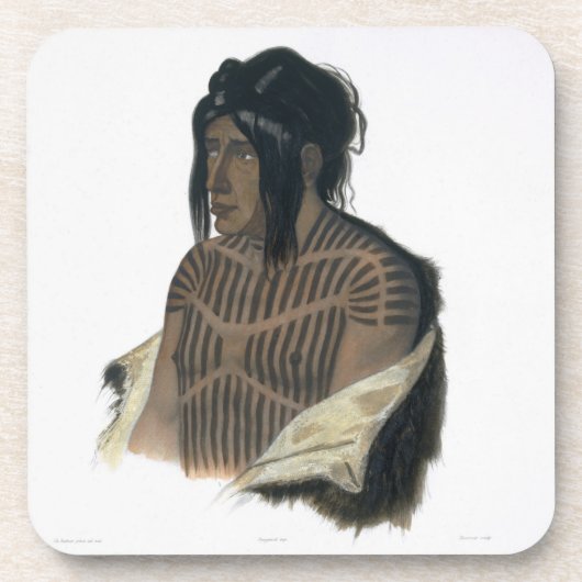 Mahsette-Kuiuab, Leiter des Cree-amerikanischen Untersetzer (Vorderseite)