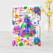 Mai, 10 Geburtstag Grußkarte geklappt Karte (Gelbe Blume)