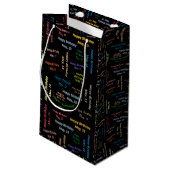 Mai, 13 Geburtstag Geschenktasche Kleine Geschenktüte (Rückseite Schrägansicht)