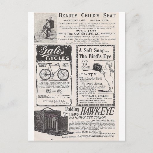 Mai 1895 Harper's Ads Postkarte (Vorderseite)