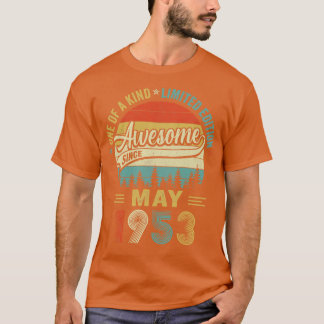 Mai 1953 Vintag 70 Jahre alter Retro 70. Geburtsta T-Shirt