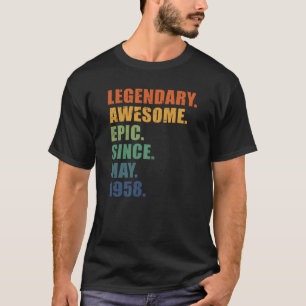 Mai 1958 65 Jahre Männer Frauen Jahrestag 65. Gebu T-Shirt