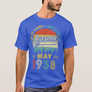 Mai 1958 Vintag 65 Jahre alter Retro 65. Geburtsta T-Shirt
