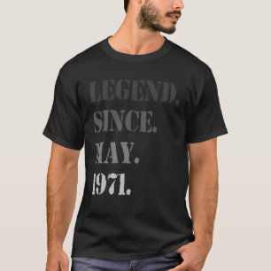 Mai 1971 50. Geburtstag 50 Jahre alte Männer Fraue T-Shirt