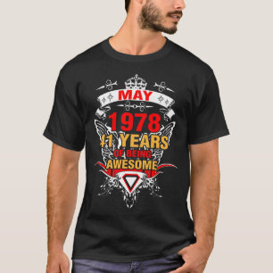 Mai 1978 41 Jahre des Seins fantastisch T-Shirt