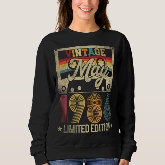 Mai 1986 36. Geburtstag 36 Jahre alt Sweatshirt (Vorderseite)