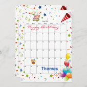 Mai 2022 Kalender Glückwunsch Geburtstag Einladung (Vorne/Hinten)