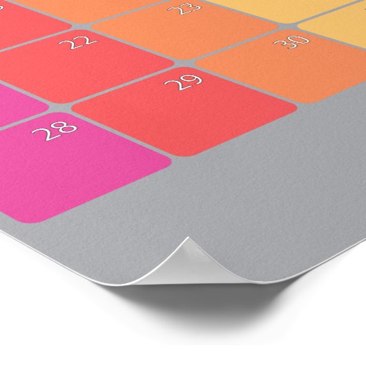 Mai 2023 Planer Kalendertage Poster (Ecke)