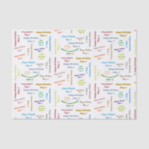 Mai, 2 Geburtstags-Gewebepapier Seidenpapier