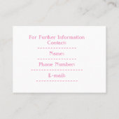 Mai 3,5"x 2,5"Visitenkarte Visitenkarte (Rückseite)