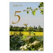 Mai Blossom-Verarbeitung der Table-Karte mit Gäste Tischnummer (Vorderseite)