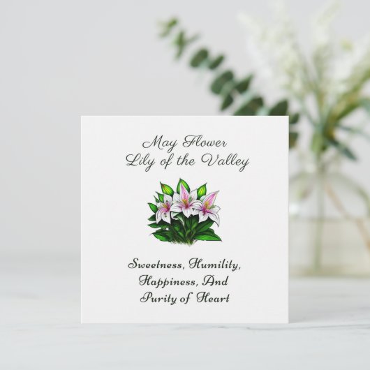 Mai Blume Lily of the Valley Floral (Stehend Vorderseite)