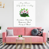 Mai Blume Lily of the Valley Floral Leinwanddruck (Insitu (Wohnzimmer))