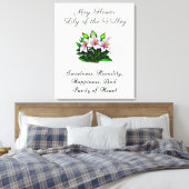 Mai Blume Lily of the Valley Floral Leinwanddruck (Insitu (Schlafzimmer))