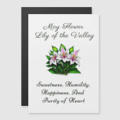 Mai Blume Lily of the Valley Floral Magnetkarte (Vorne/Hinten)