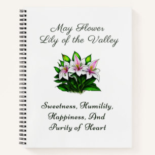 Mai Blume Lily of the Valley Floral Notizblock