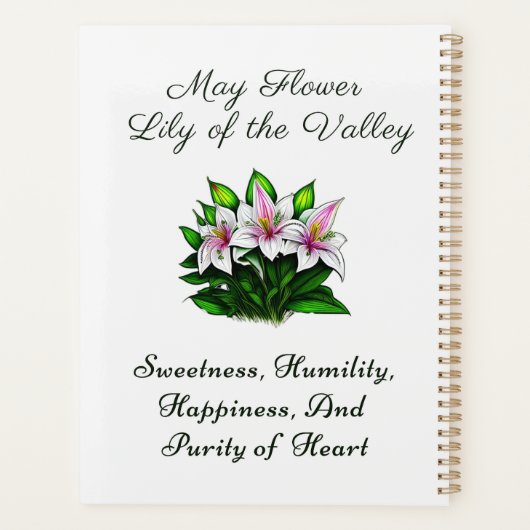 Mai Blume Lily of the Valley Floral Planer (Rückseite)