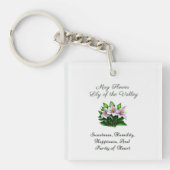 Mai Blume Lily of the Valley Floral Schlüsselanhänger (Vorderseite)