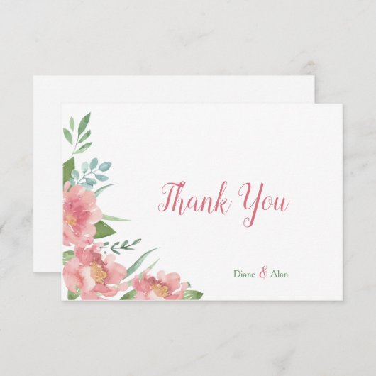 Mai-Blüte dankt Ihnen zu kardieren Einladung (Vorne/Hinten)