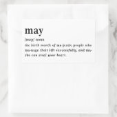 Mai-Definitions-Geburtstag Rechteckiger Aufkleber (Tasche)