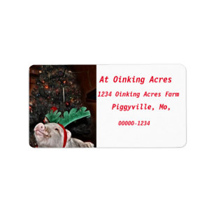 Mai den Geist von Weihnachten,Pig-Adresse-Labels Adressaufkleber