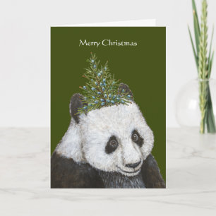 Mai die Panda Weihnachtskarte Feiertagskarte