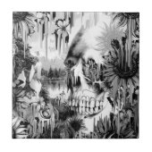 Mai-Duschen, die Blumenschädel im Grau schmelzen Fliese (Vorderseite)