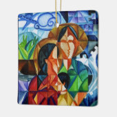 Mai-Frieden herrschen auf Keramikornament (Links)