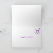 Mai-Frieden herrschen Feiertagskarte vor (Innenseite)