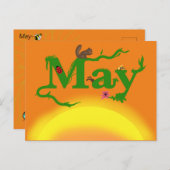 MAI FRÜHJAHRESMONAT DURCH SEIFJAHR POSTKARTE (Vorne/Hinten)