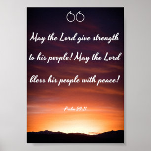 Mai geben der Lord Stärke - Bibel Poster