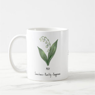 Mai-Geburtsblumen-Tasse – Maiglöckchen Kaffeetasse