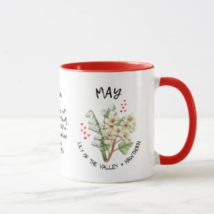MAI Geburtsmonat Blume Christlich Personalisiert Tasse