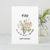 MAI Geburtsmonat Blume Geburtstagskarte (Stehend Vorderseite)