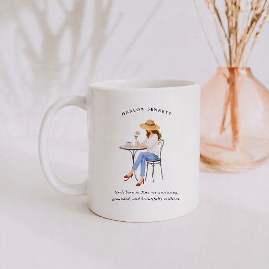 Mai Geburtsmonat Mädchen | Monogramm  Kaffeetasse