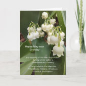 Mai Geburtstag Karte (Vorderseite)