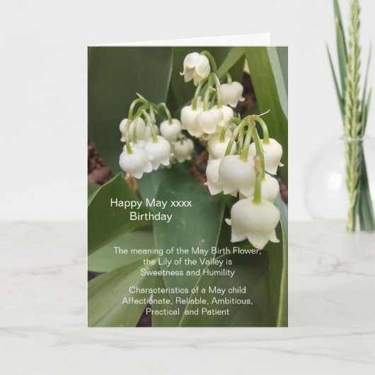 Mai Geburtstag Karte (Vorderseite)