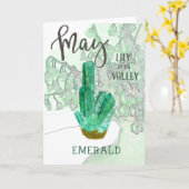 Mai-Geburtstag mit Birthstone und Blume Karte (Gelbe Blume)