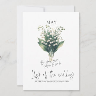 Mai Geburtstag Monat Blume Lilie des Tals Feiertagskarte