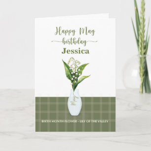 Mai Geburtstag Monat Blume Lily of the Valley Karte