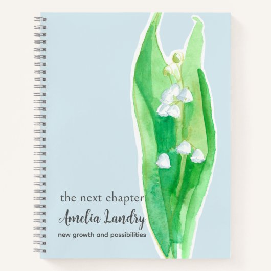Mai Geburtstagsblumen Journal Maiglöckchen Notizblock (Vorderseite)