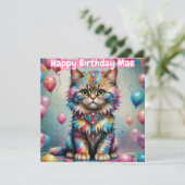 MAI ~ Geburtstagskarte ~ Pink Blue ~ (Stehend Vorderseite)