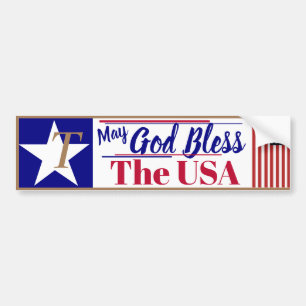 Mai Gott segne die USA Autoaufkleber