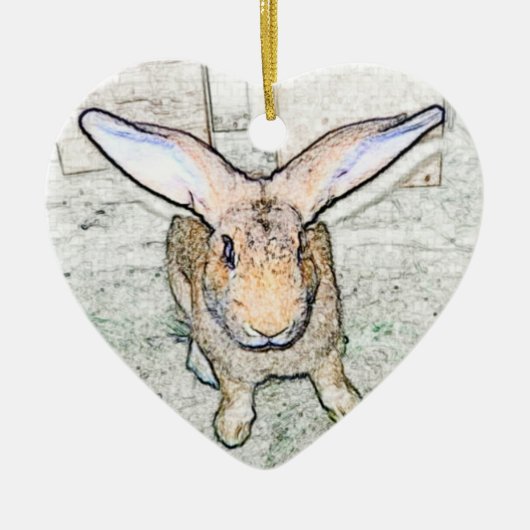 Mai-Häschen Keramikornament (Vorne)