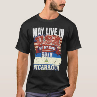 Mai in den USA leben, aber meine Geschichte begann T-Shirt
